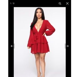 NWT fashion nova ruffled mini dress